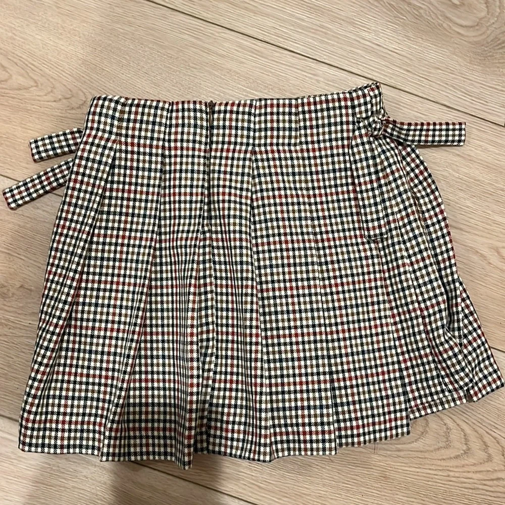 Zara Girls Kids (like-new) Houndstooth Box Pleat Skirt Skort Shorts School